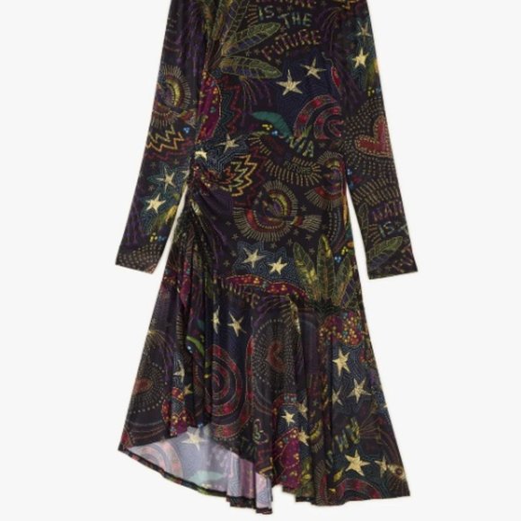 FARM Rio Black Amazonia Tulle Midi Dress - Picture 4 of 9